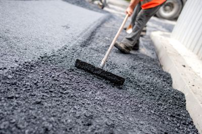 Compacting Asphalt Surface